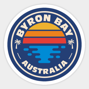 Retro Byron Bay Australia Vintage Surfing Beach Emblem Sticker